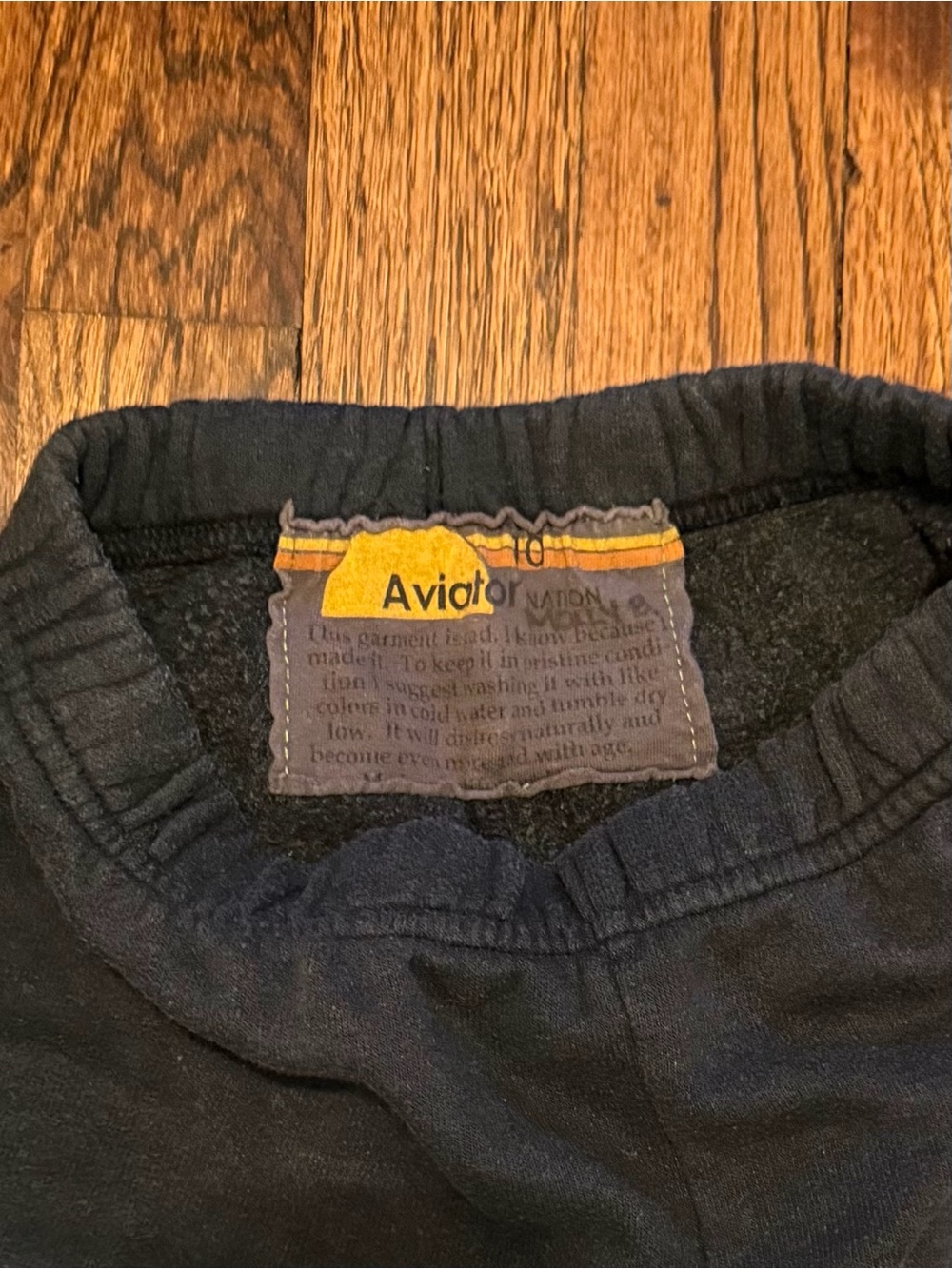 Aviator Nation Black Kids Joggers with White Side Bolt - Picture 3 of 3